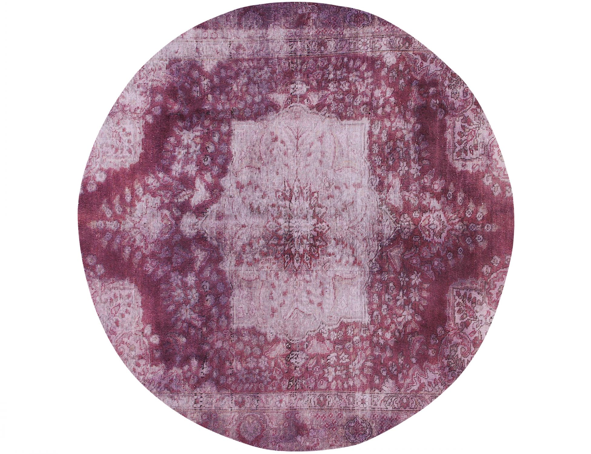 Rund  Vintage Teppich  lila <br/>194 x 194 cm