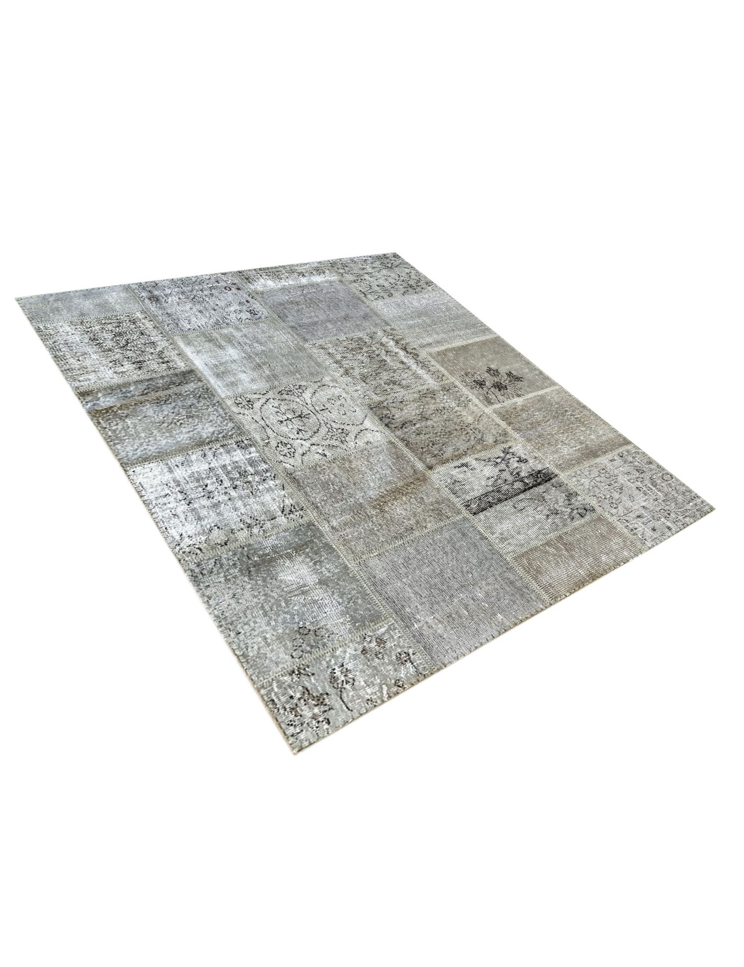 Patchwork Teppich  grau <br/>200 x 150 cm