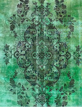 Grön Persien Vintage Matta  318 x 278 cm