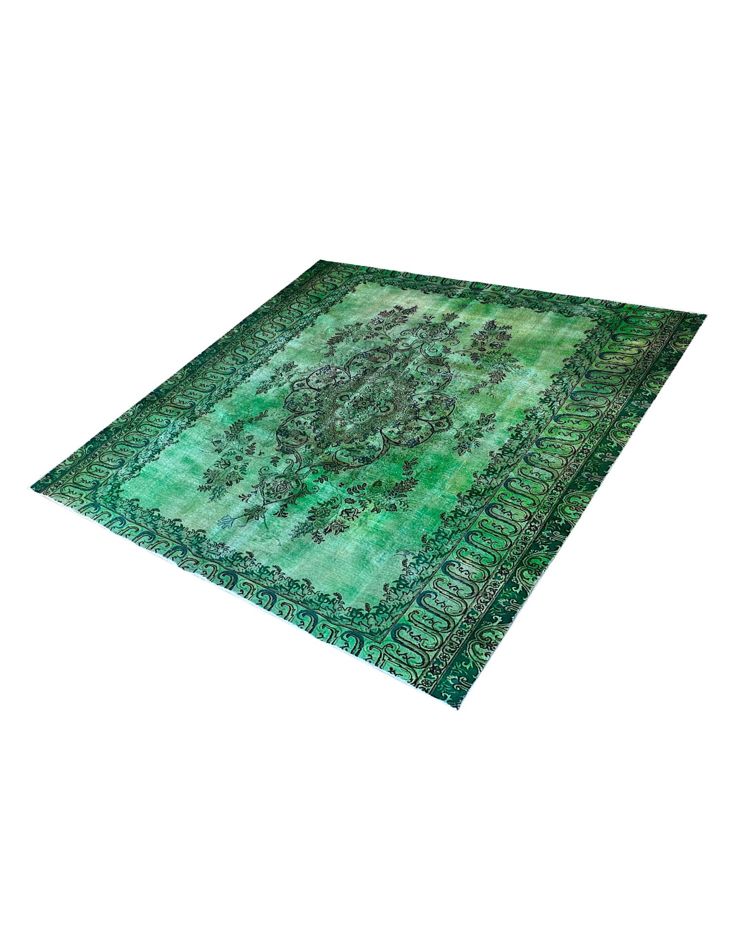 Vintage Teppich  grün <br/>318 x 278 cm