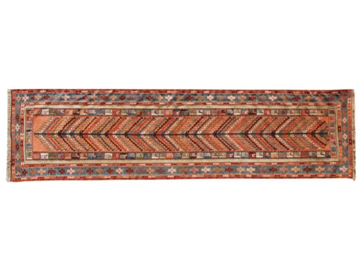 Gelb Persien KILIM  300 x 80 cm