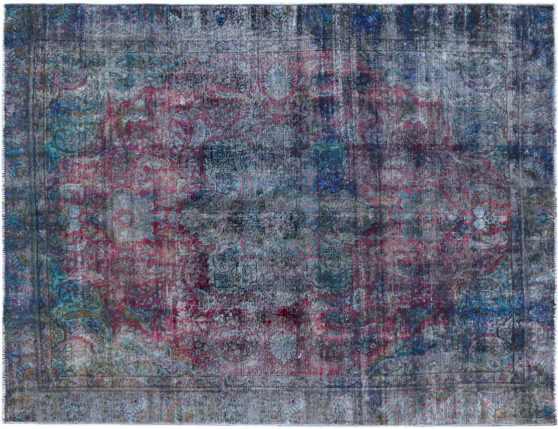 Alfombra vintage  azul <br/>303 x 215 cm