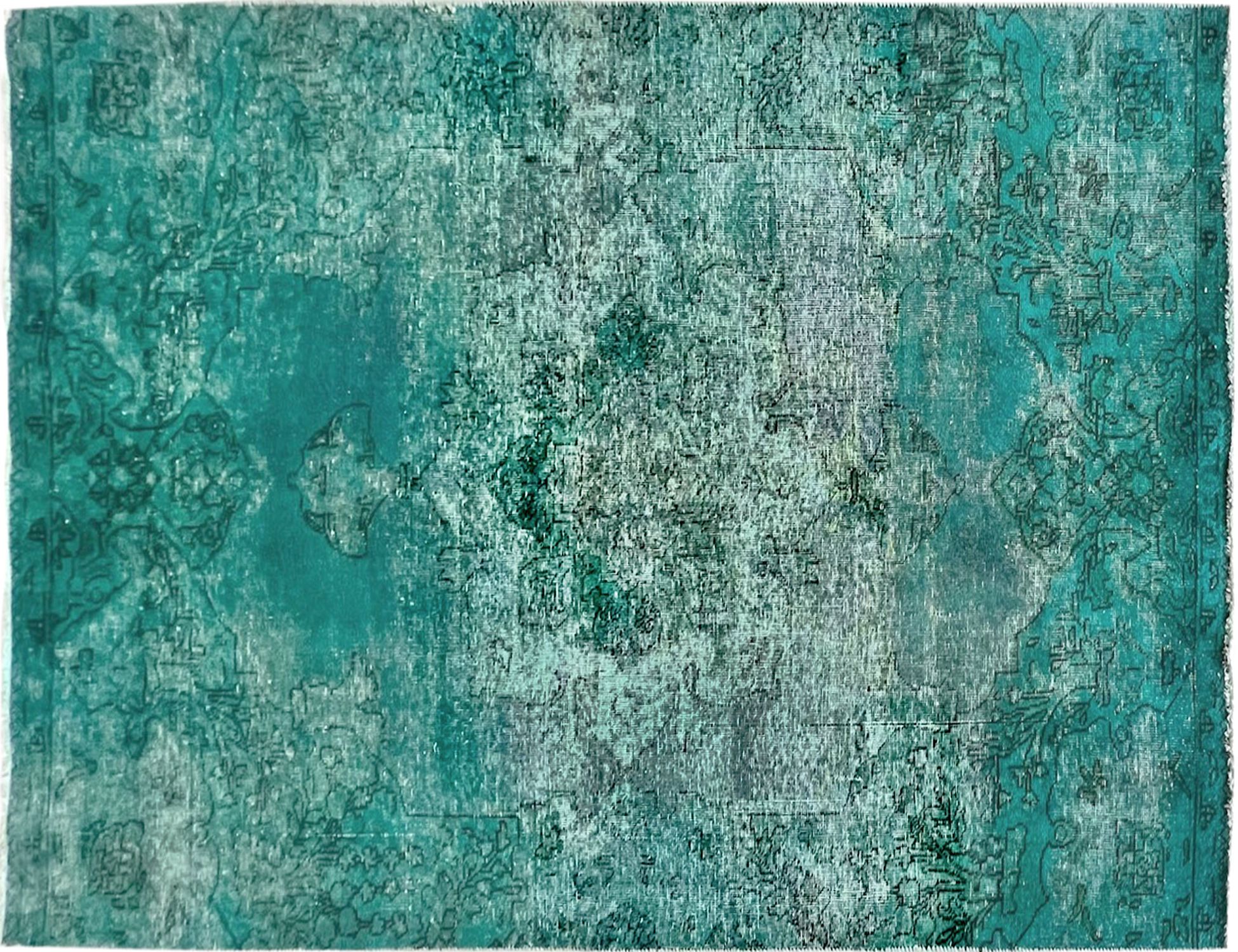 Tappeto vintage persiano  verde <br/>244 x 135 cm