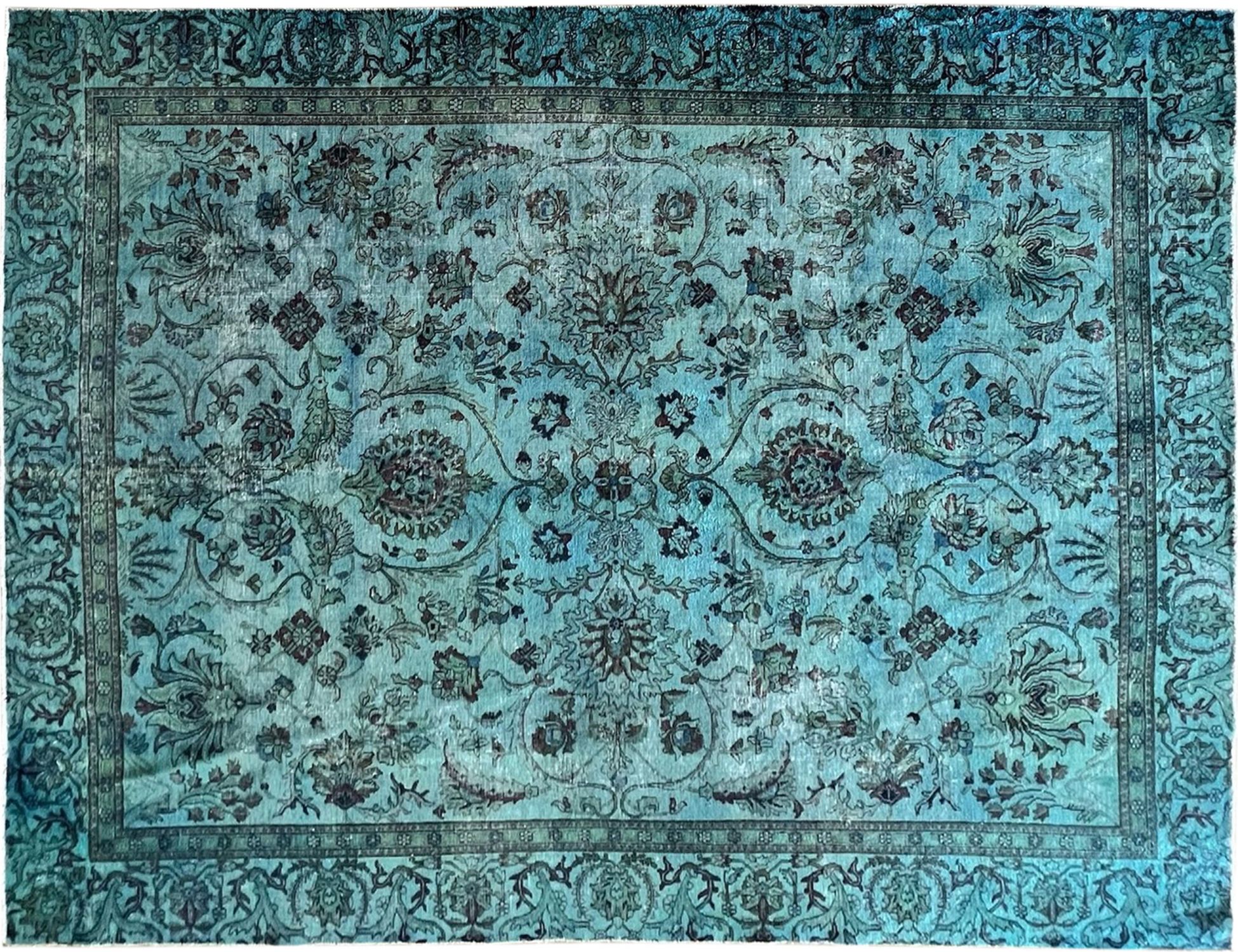 Vintage Teppich  türkis <br/>360 x 275 cm