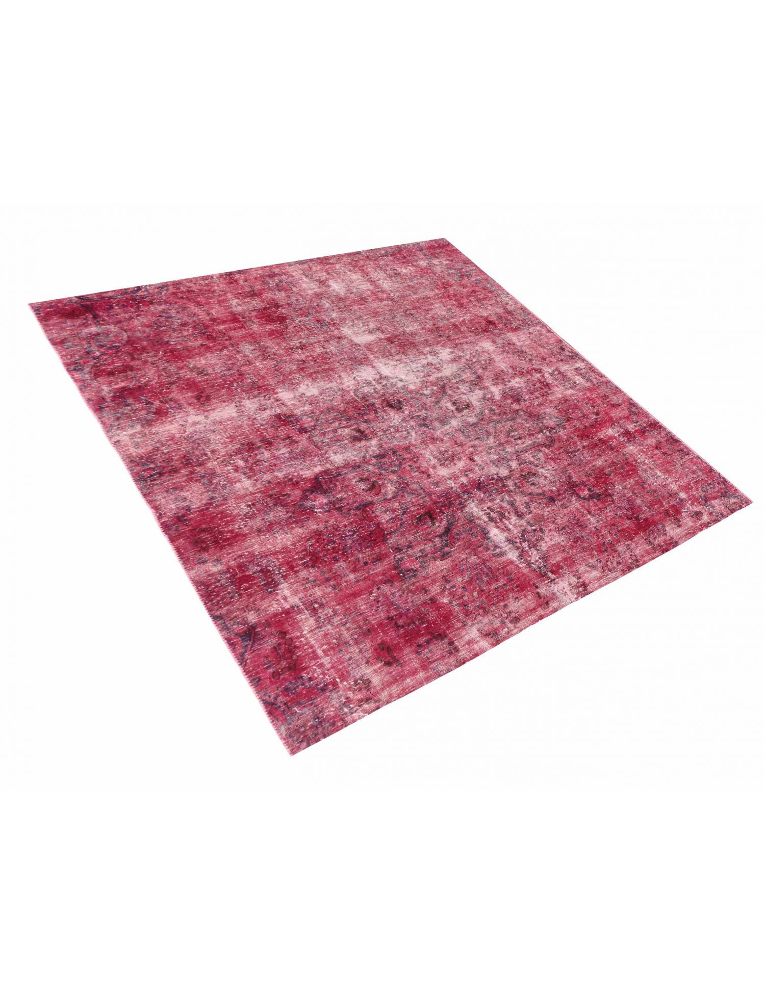 Red  Persia Vintage Carpet  225 x 195 cm - Unique Handmade Carpet
