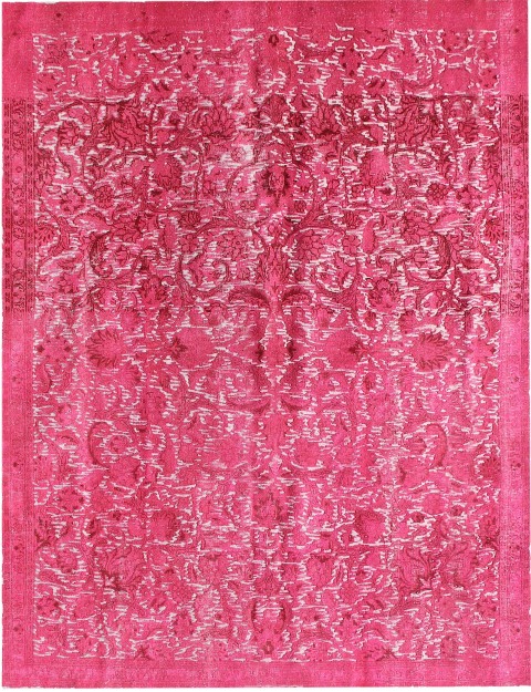 Rosa Persien Persischer Vintage Teppich 280 x 227 cm