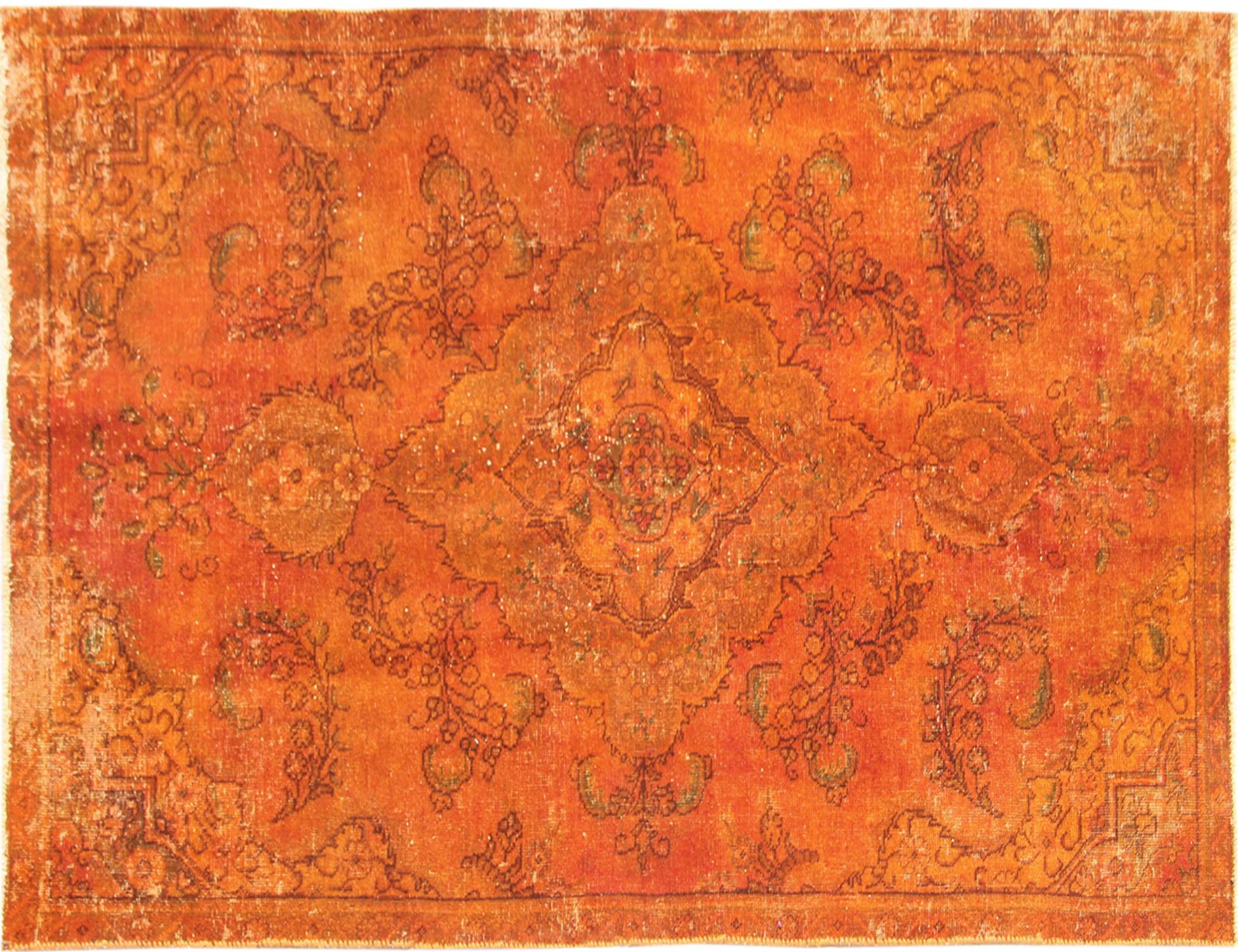 Persisk Vintagetæppe  orange <br/>258 x 141 cm
