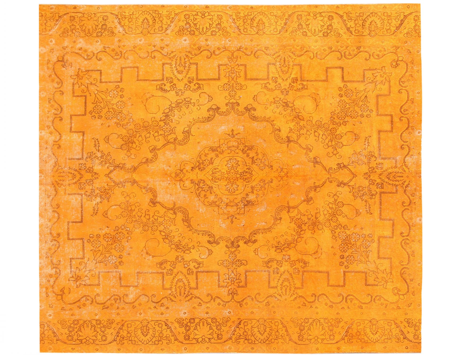 Quadrat  Vintage Teppich  orange <br/>280 x 280 cm