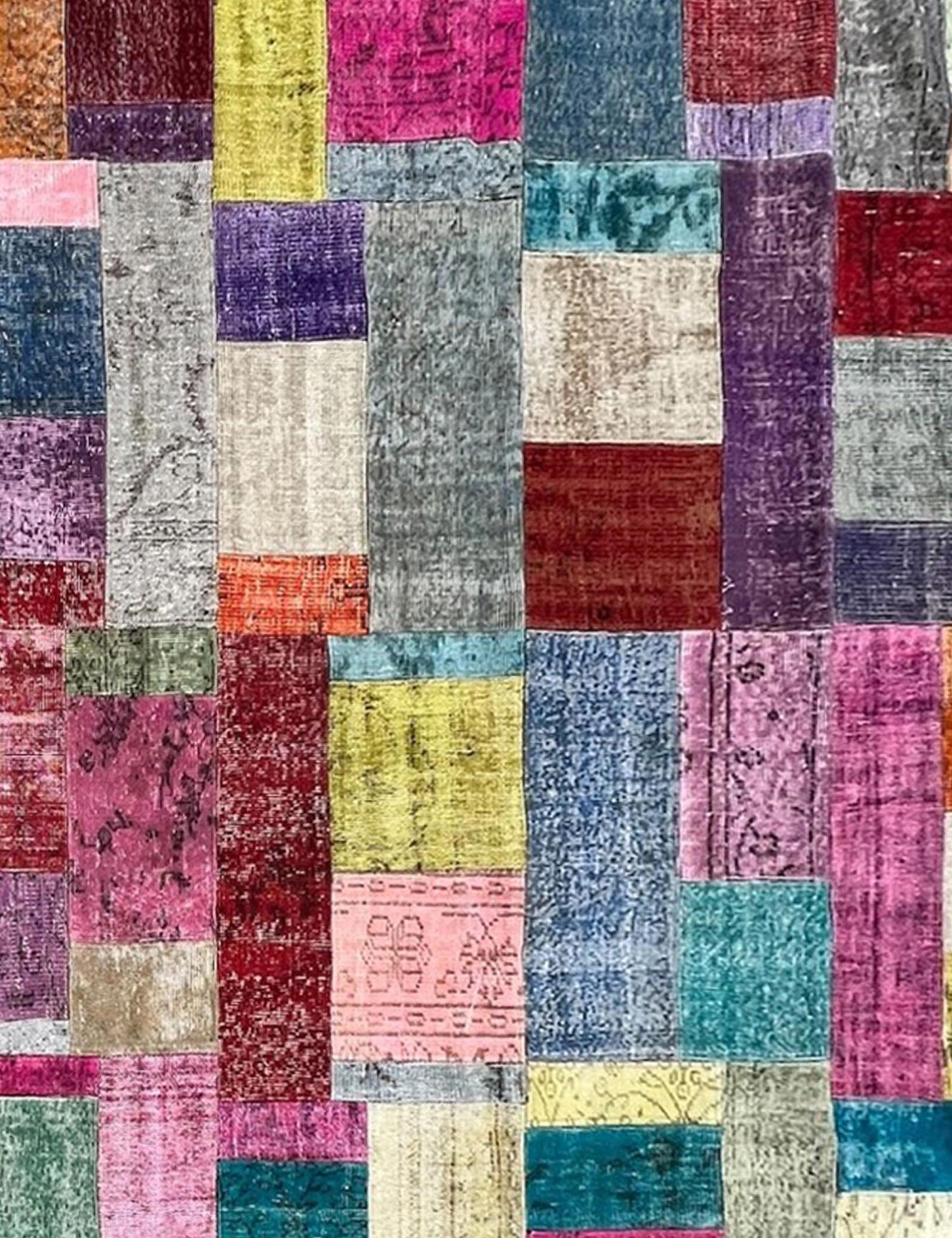 Patchwork Teppich  mehrfarbig <br/>277 x 264 cm