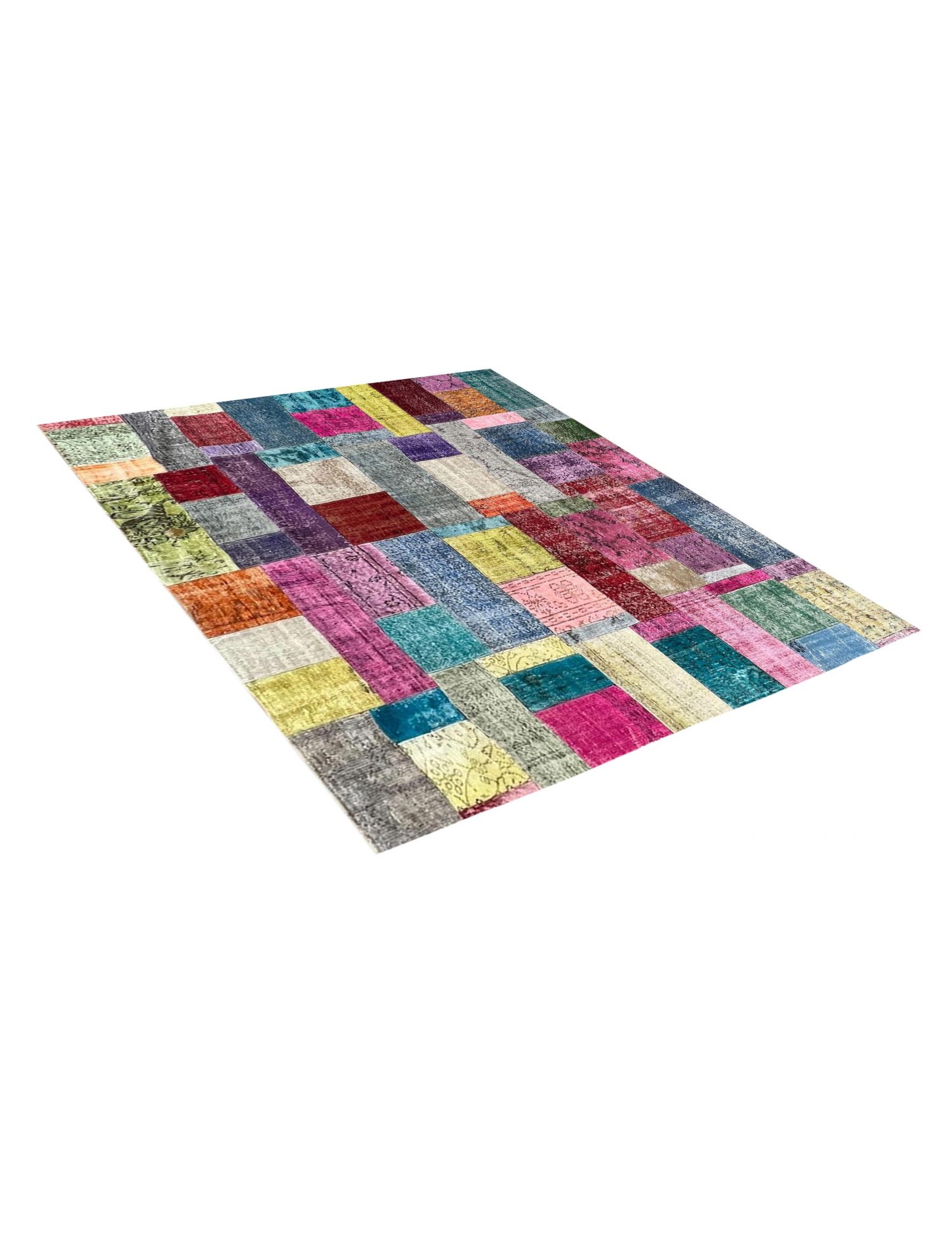 Patchwork Teppich  mehrfarbig <br/>277 x 264 cm