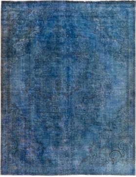 Tappeto vintage persiano 310 x 224 blu