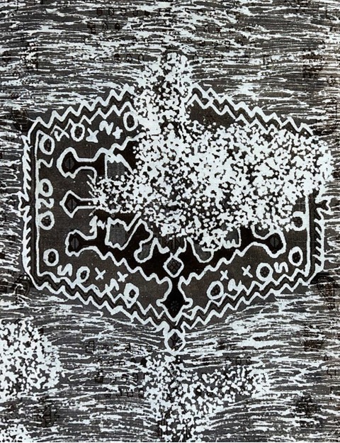 Zwarte  Perzië Vintage Tapijt  220 x 167 cm