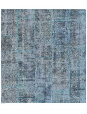 Patchwork Carpet 272 x 225 blue