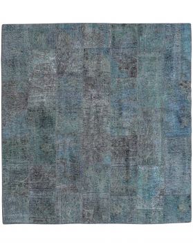Vintage Teppich 243 x 243 blau
