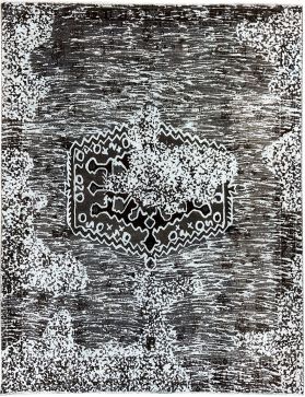 Patchwork Carpet 220 x 167 black