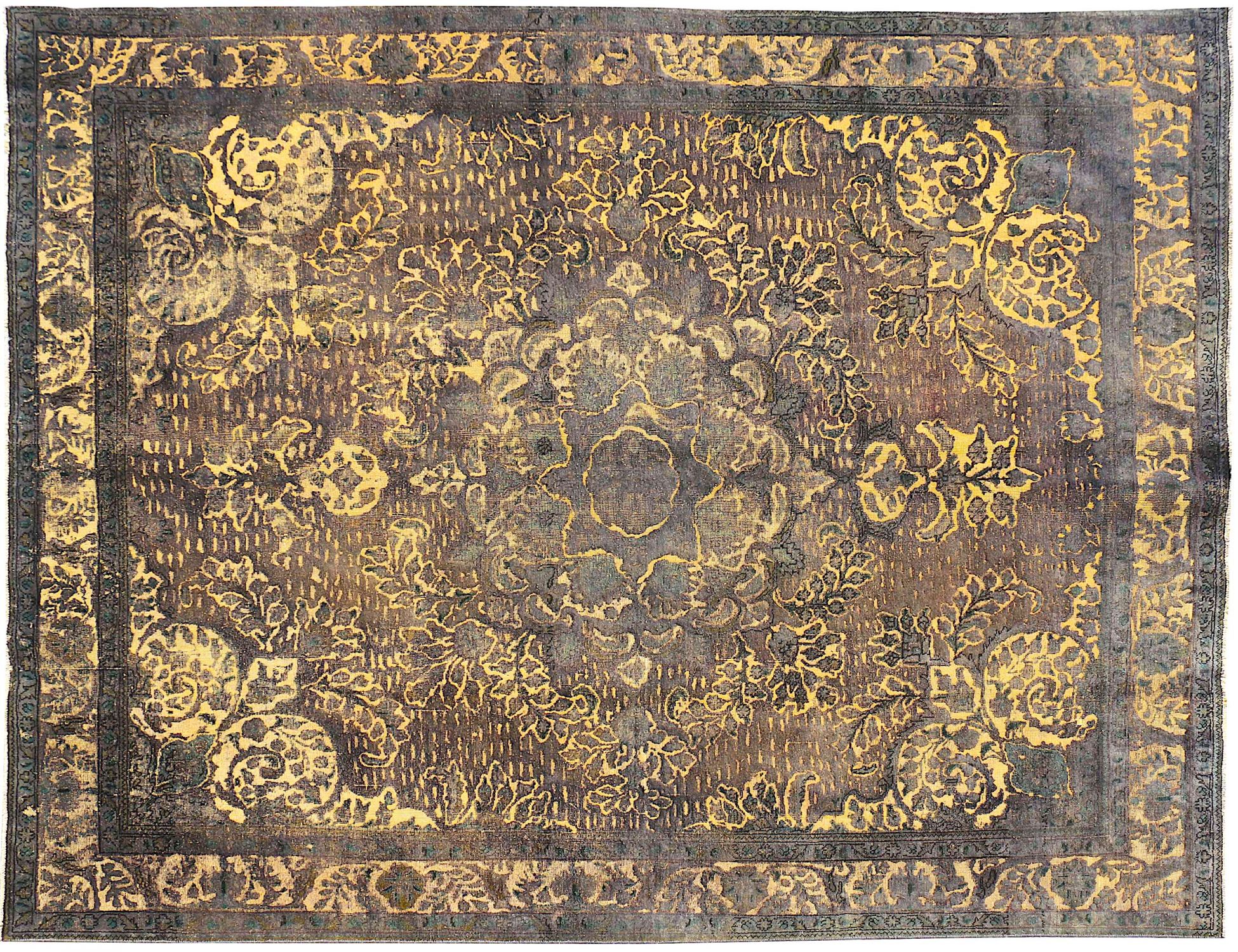 Vintagetæppe  gul <br/>390 x 296 cm