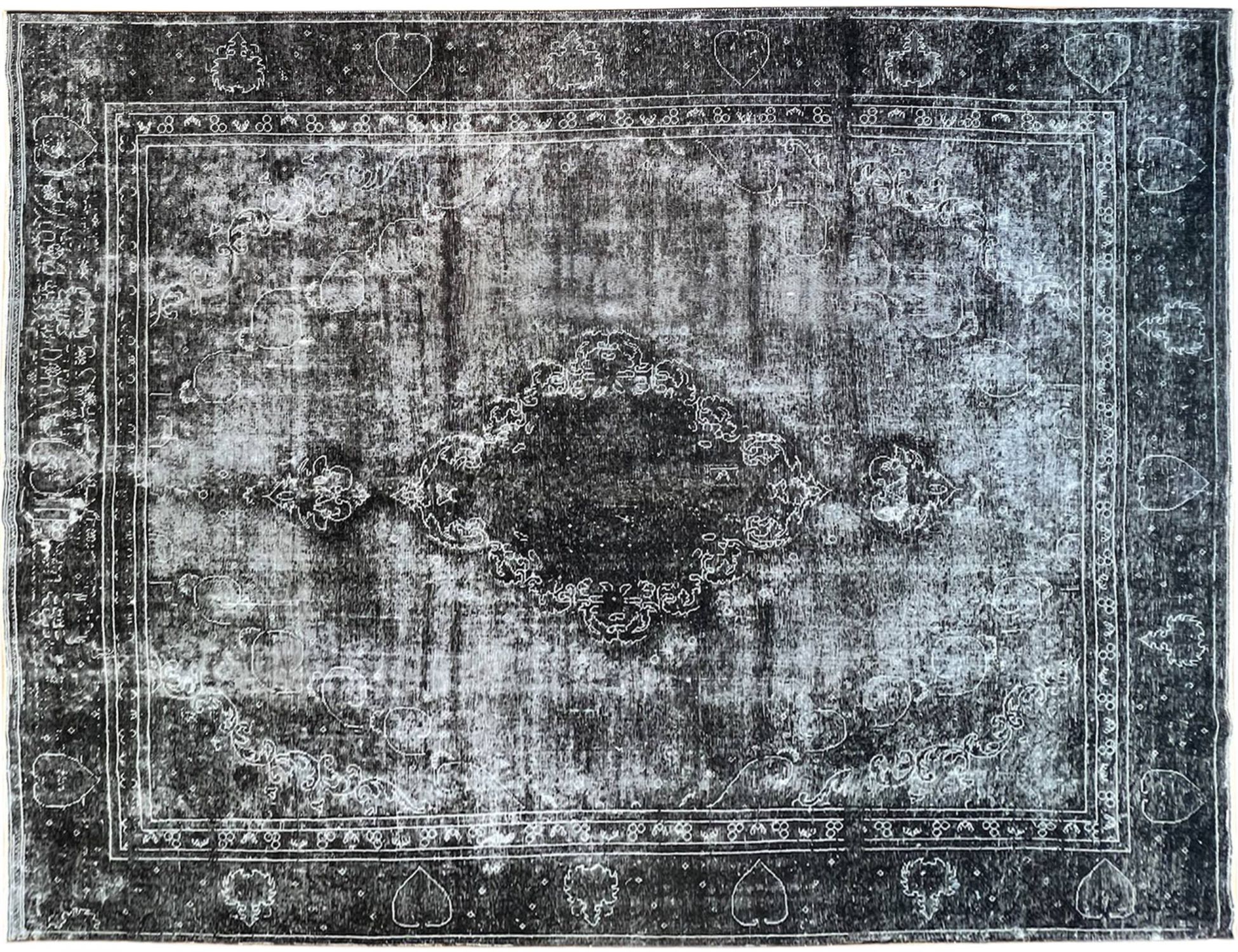 Tappeto vintage persiano  nero <br/>364 x 282 cm