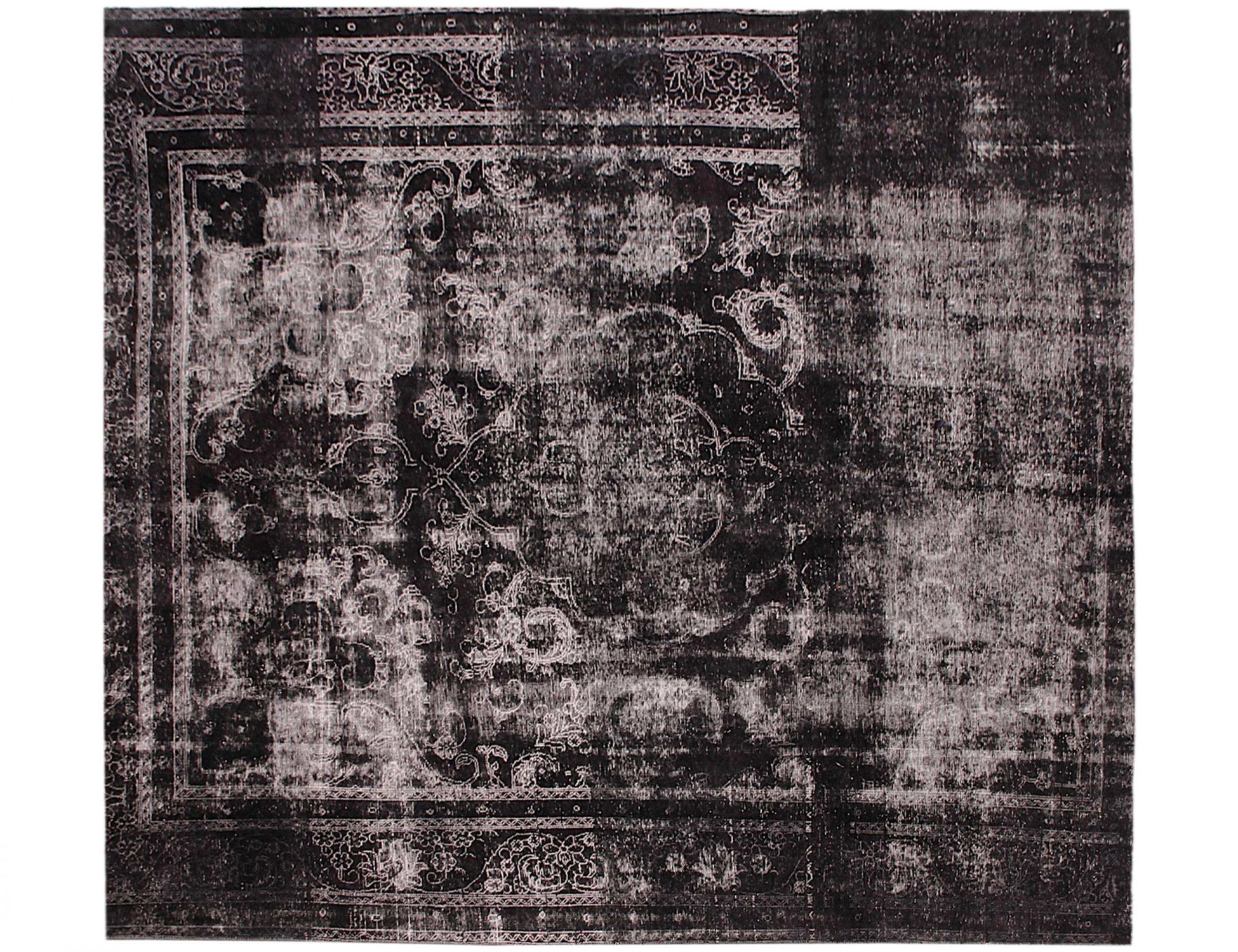 Tappeto vintage persiano  nero <br/>285 x 285 cm