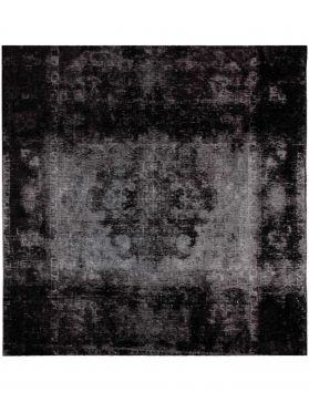 Persisk vintage matta 194 x 194 svart