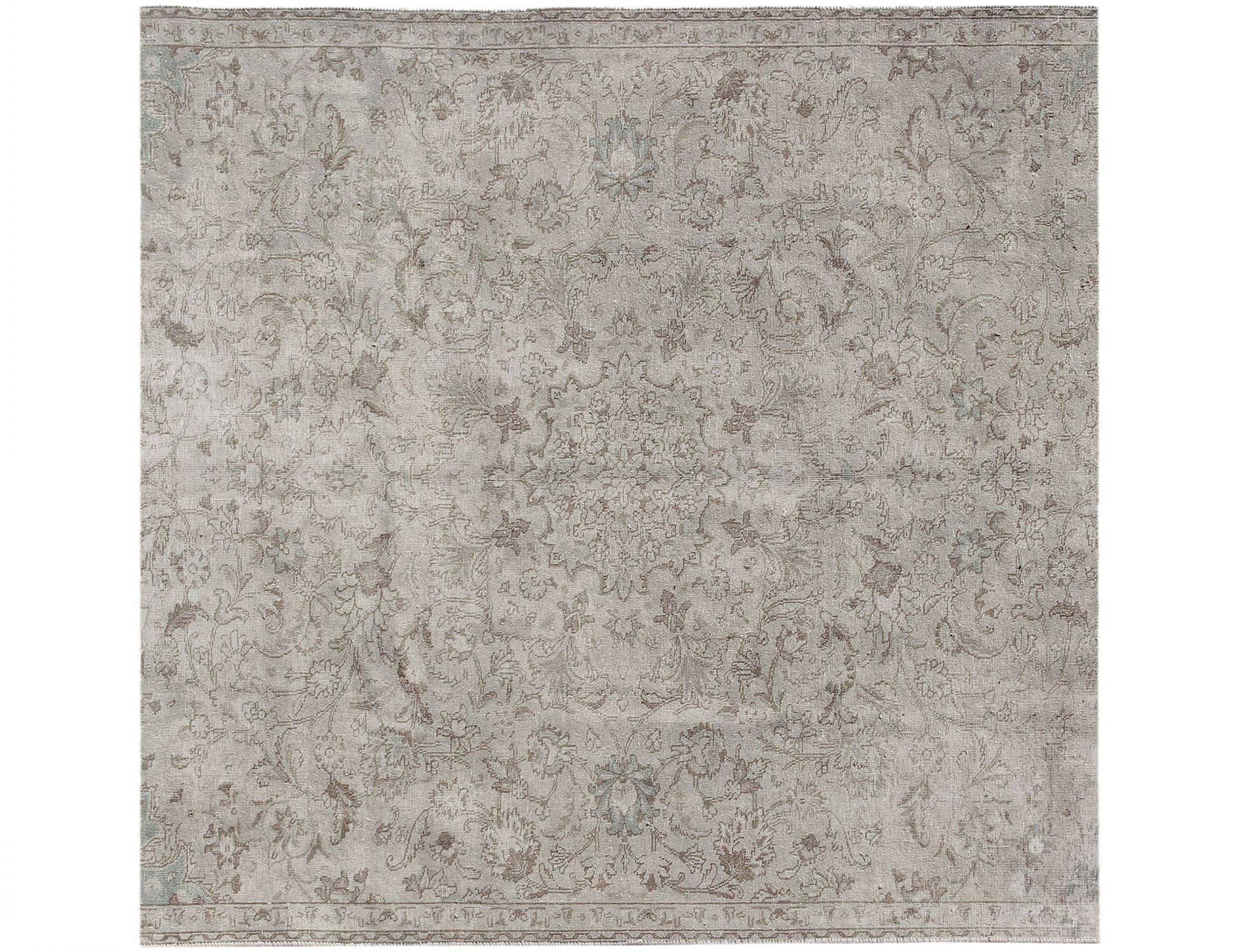 Persischer Vintage Teppich  beige <br/>180 x 180 cm