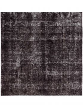 Quadrat  Vintage Teppich  schwarz <br/>200 x 200 cm