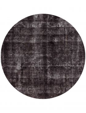 Rund  Vintage Teppich  schwarz <br/>200 x 200 cm