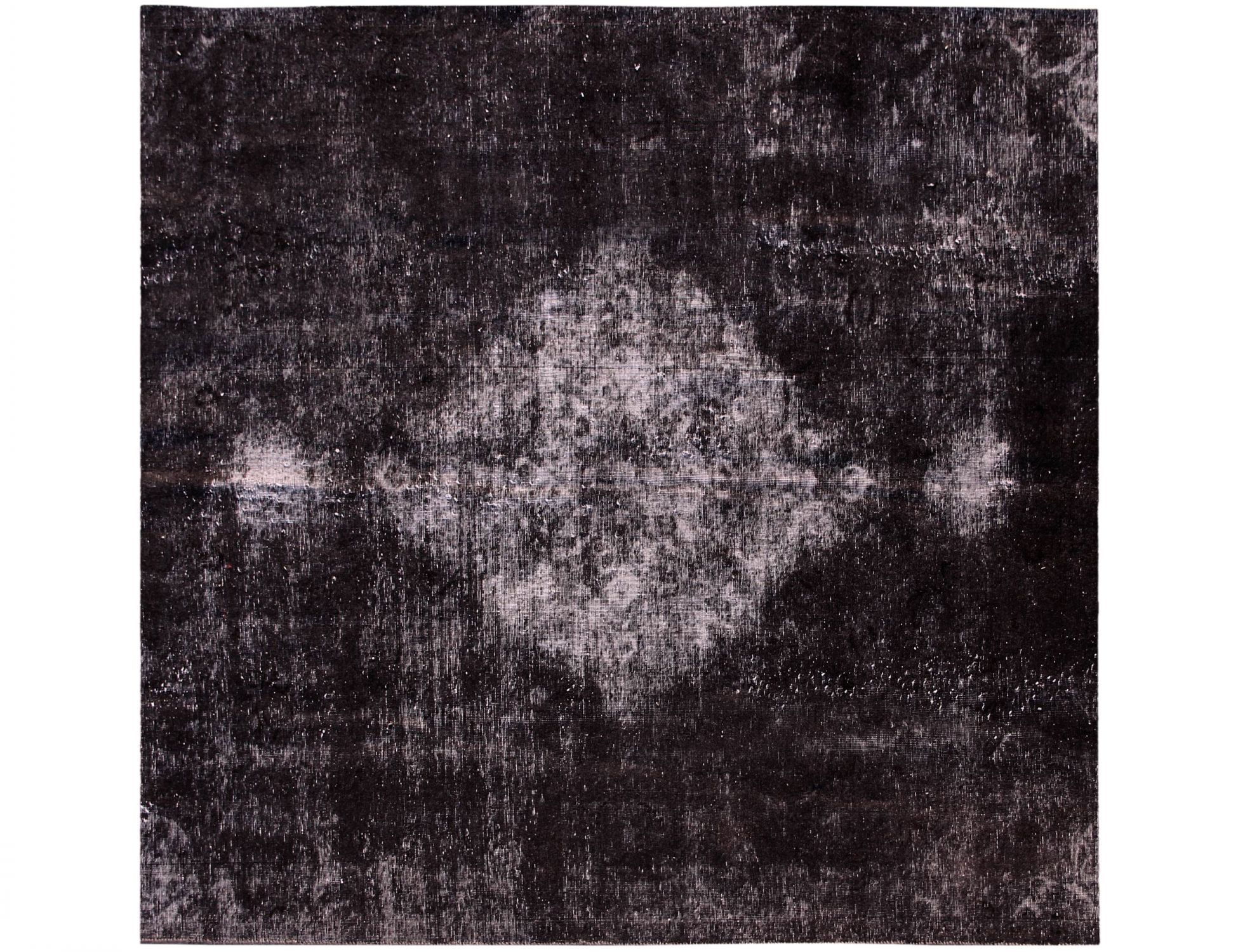 Persischer Vintage Teppich  schwarz <br/>208 x 208 cm