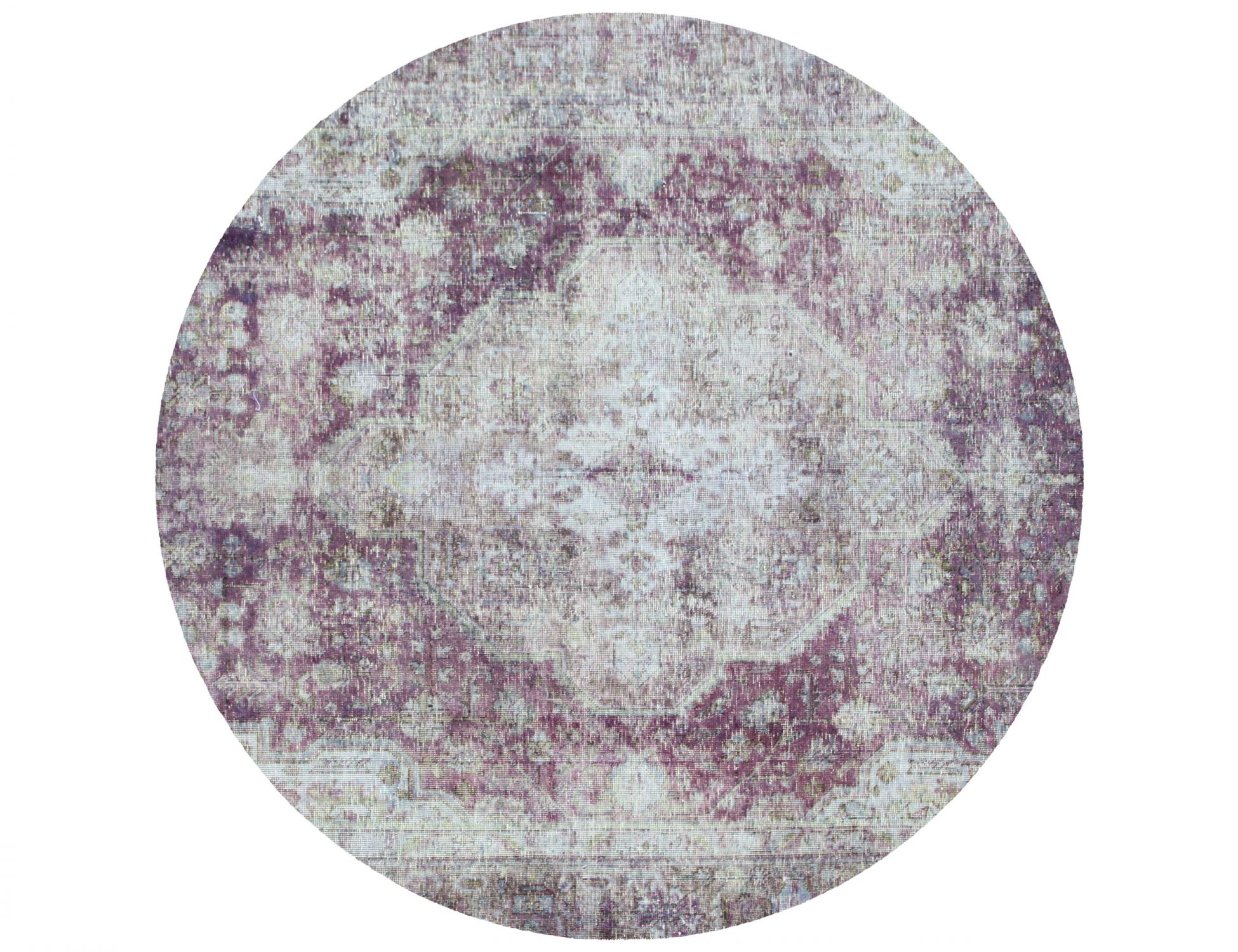 Persischer Vintage Teppich  grau <br/>185 x 185 cm