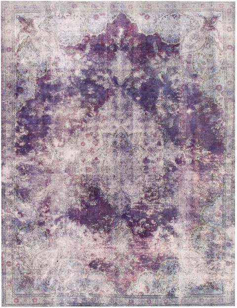 Lila Persien Persischer Vintage Teppich 307 x 220 cm