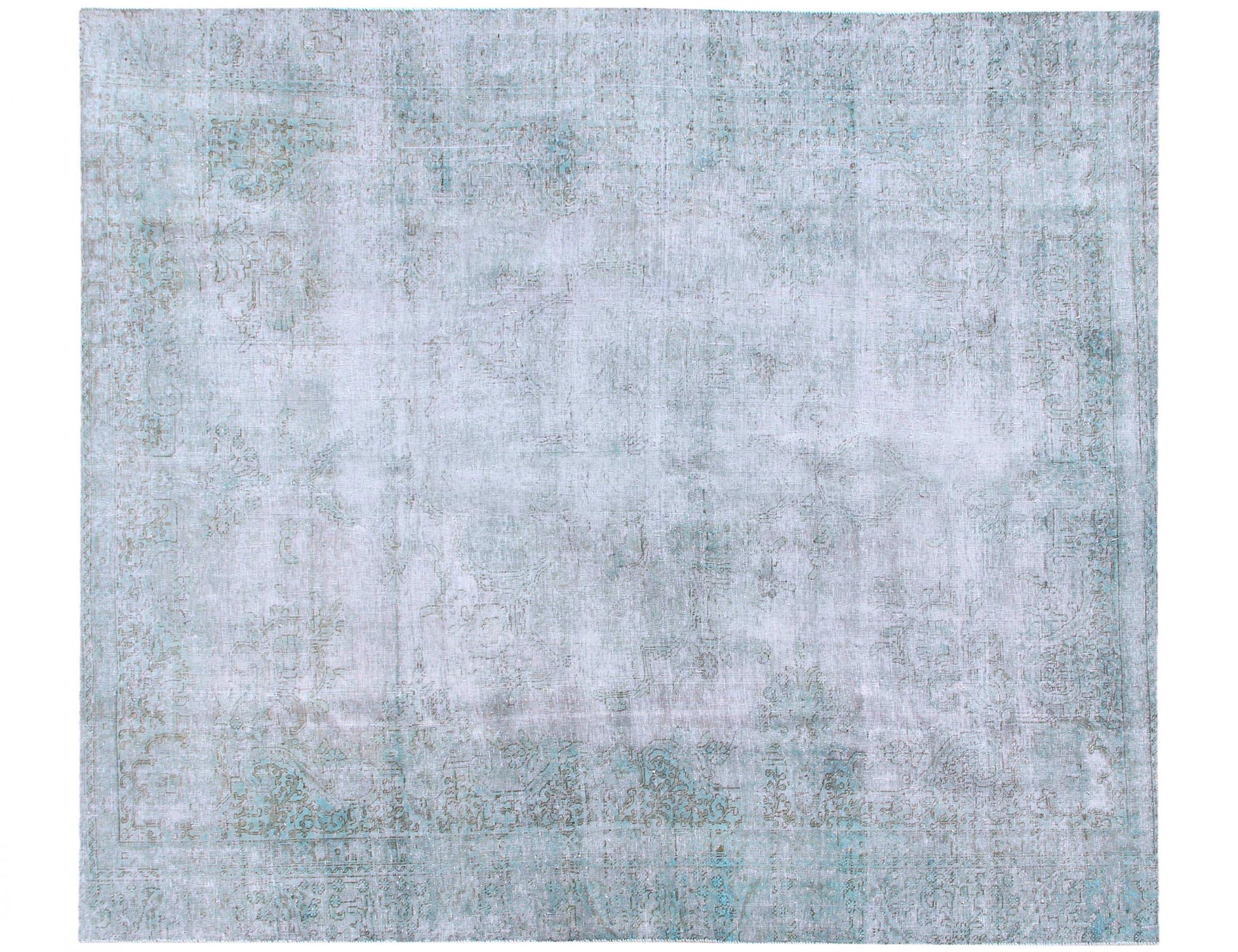 Persischer Vintage Teppich  türkis <br/>290 x 245 cm