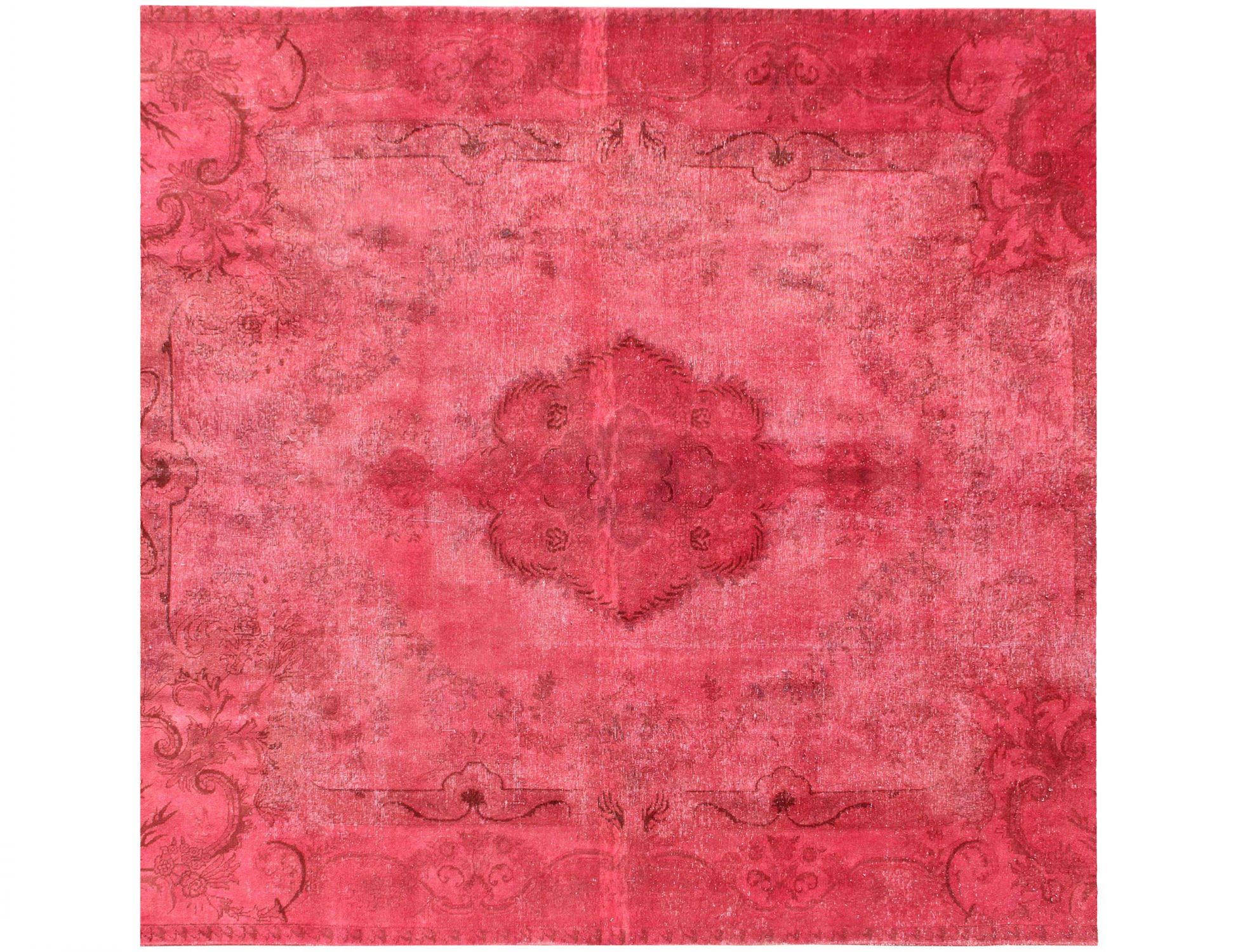 Persischer Vintage Teppich  rot <br/>287 x 287 cm