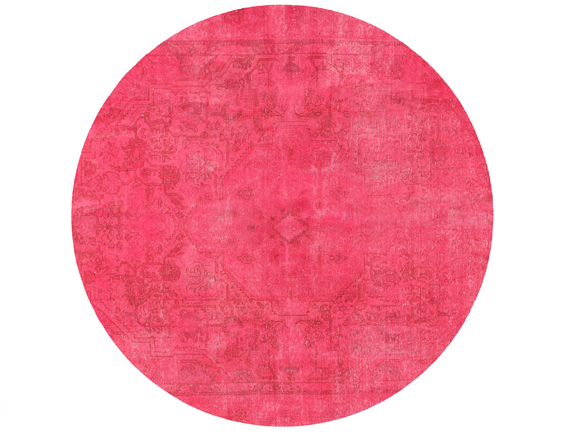 Rund  Vintage Teppich  rot <br/>184 x 184 cm