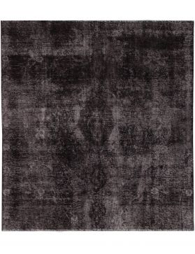 Persischer Vintage Teppich 204 x 204 schwarz