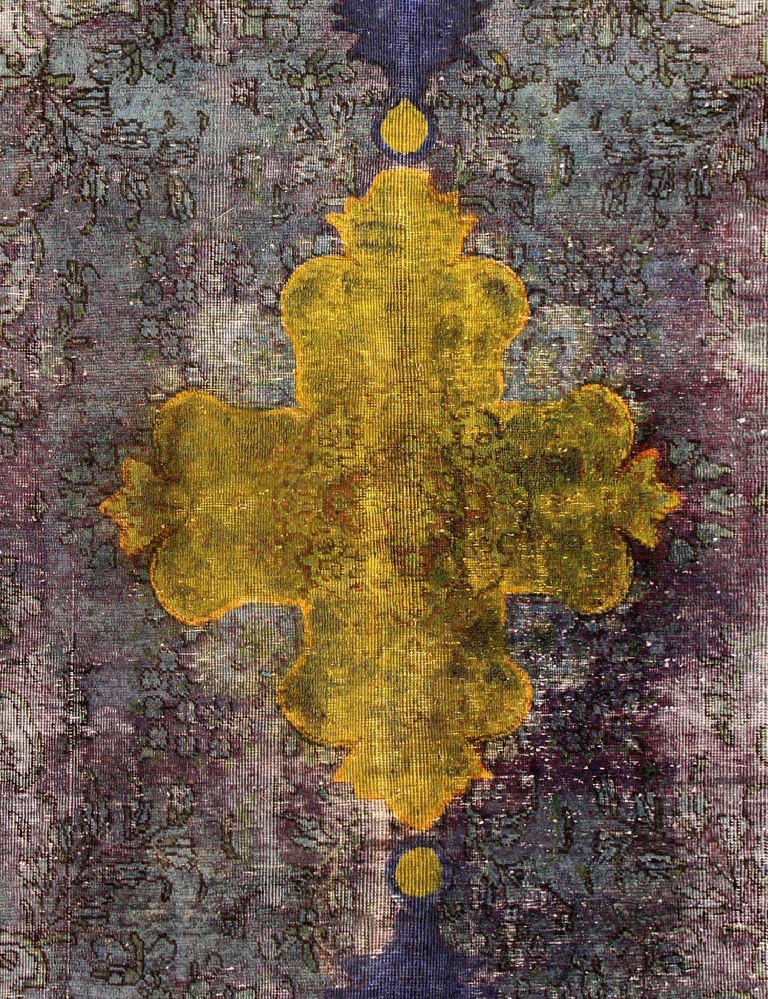 Persischer Vintage Teppich  gelb <br/>173 x 173 cm