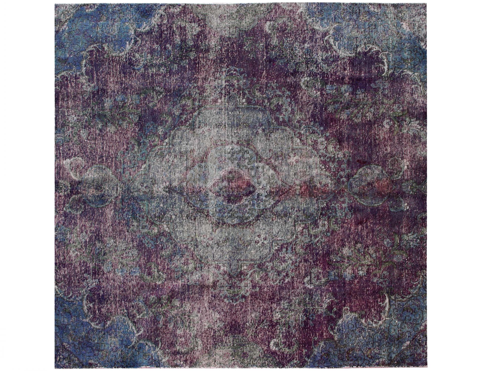Persischer Vintage Teppich  lila <br/>224 x 224 cm