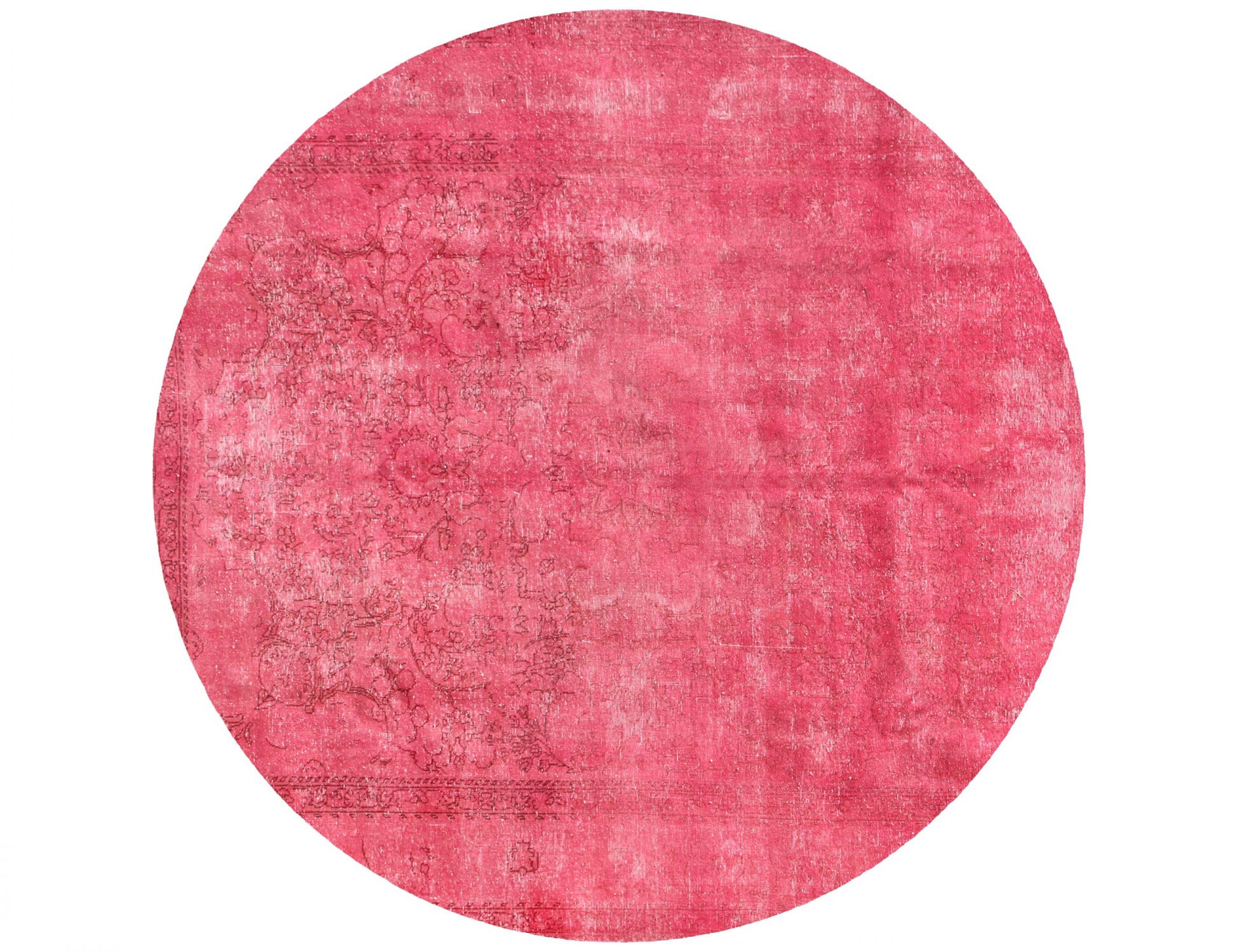Rund Vintage Teppich rund  rot <br/>250 x 250 cm