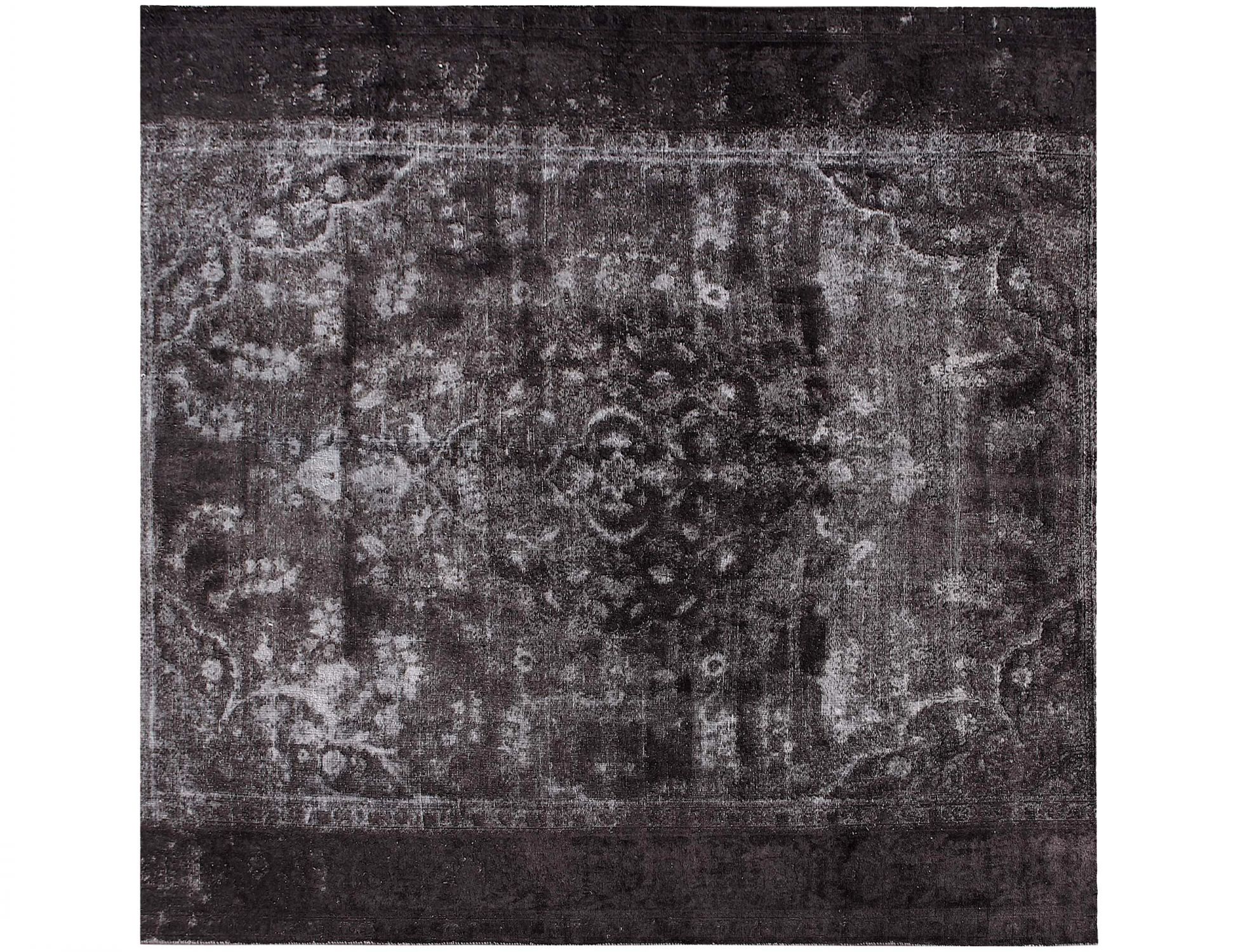 Persisk vintage matta  svart <br/>300 x 300 cm