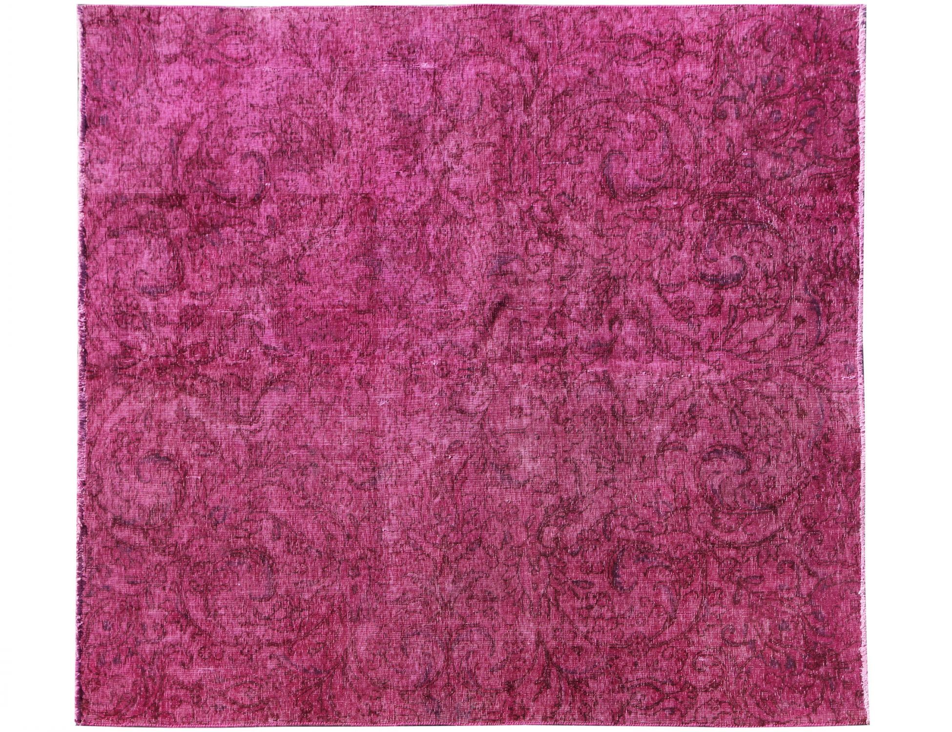 Quadrat Vintage Teppich  rosa <br/>221 x 191 cm