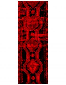 VintageTapijt 242 X 89 rood