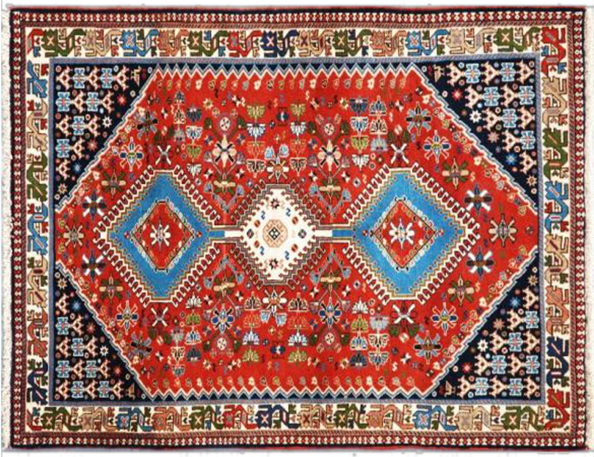Tappeto persiano  blu <br/>152 x 101 cm