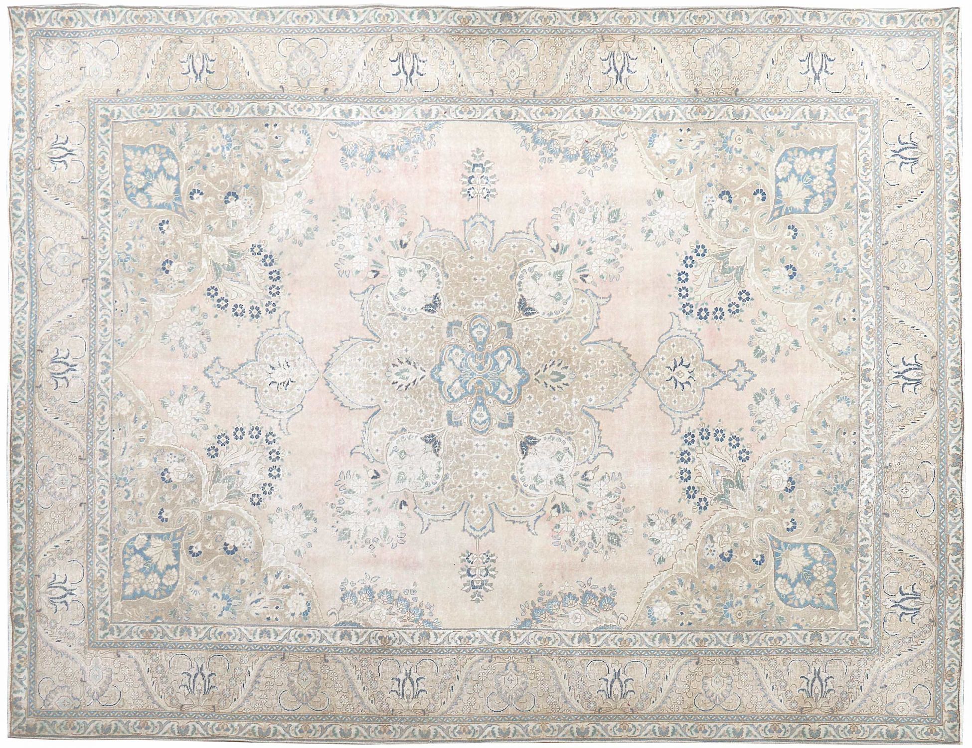 Retro Teppich  beige <br/>400 x 302 cm