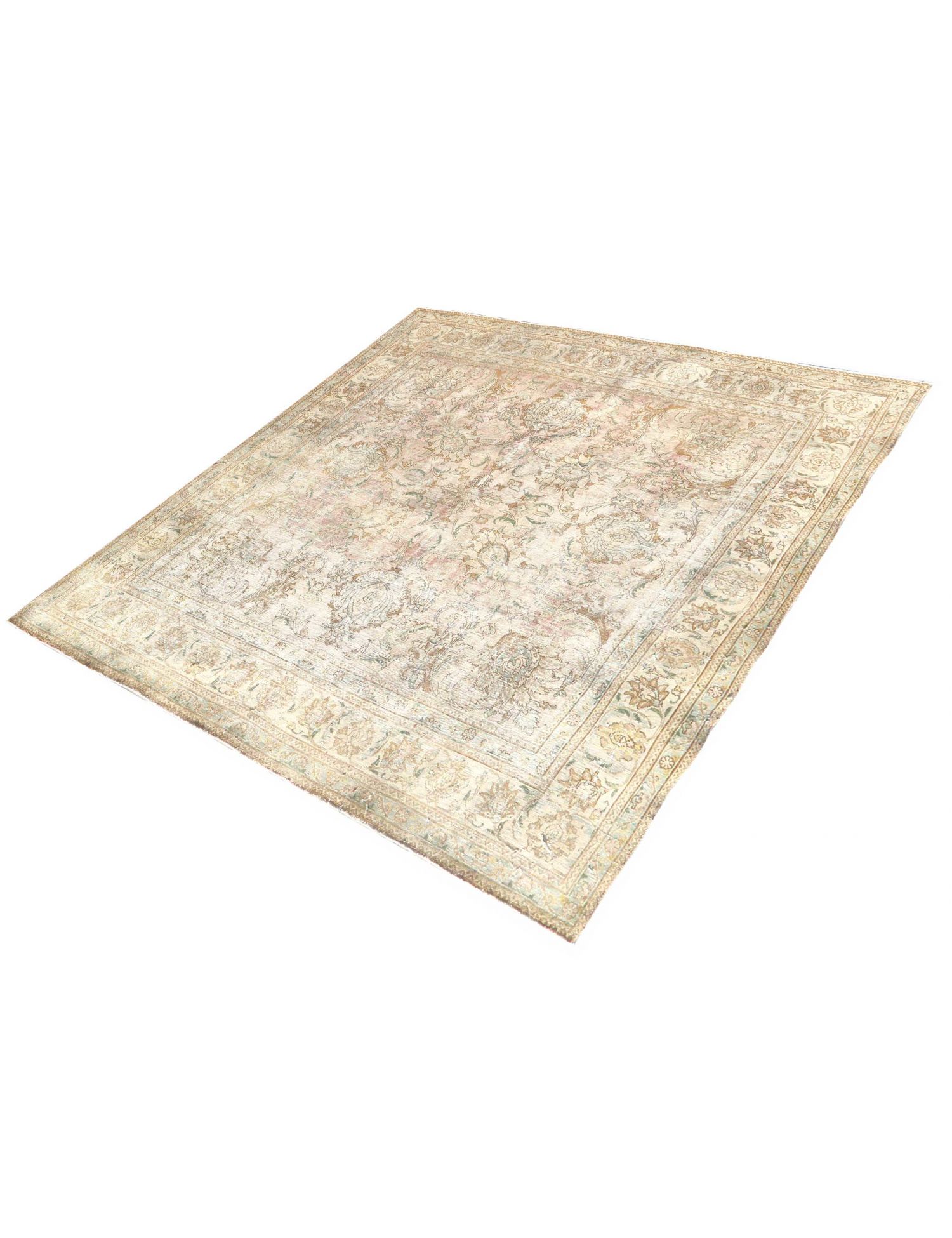Quadrat Retro Perserteppich  beige <br/>280 x 308 cm
