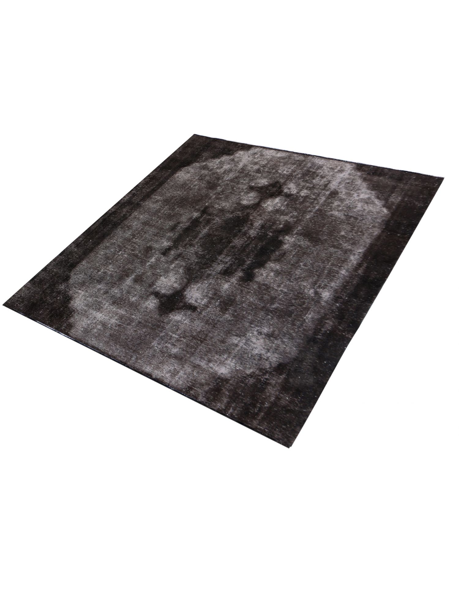 Quadrat Vintage Perserteppich  schwarz  246 x 246 cm