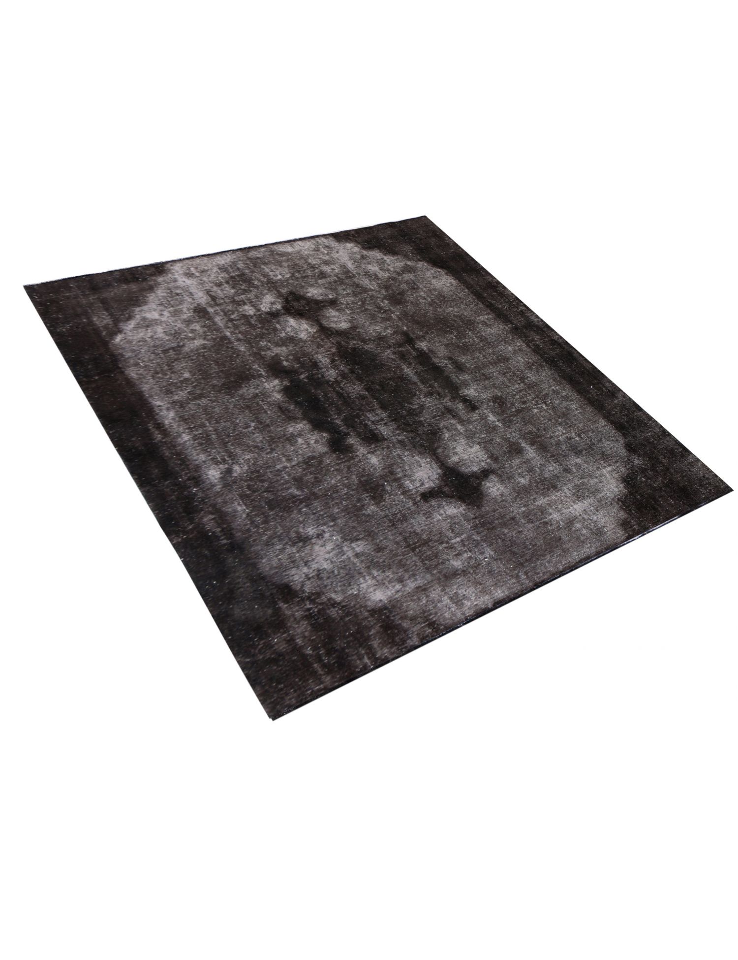 Quadrat Vintage Perserteppich  schwarz  246 x 246 cm