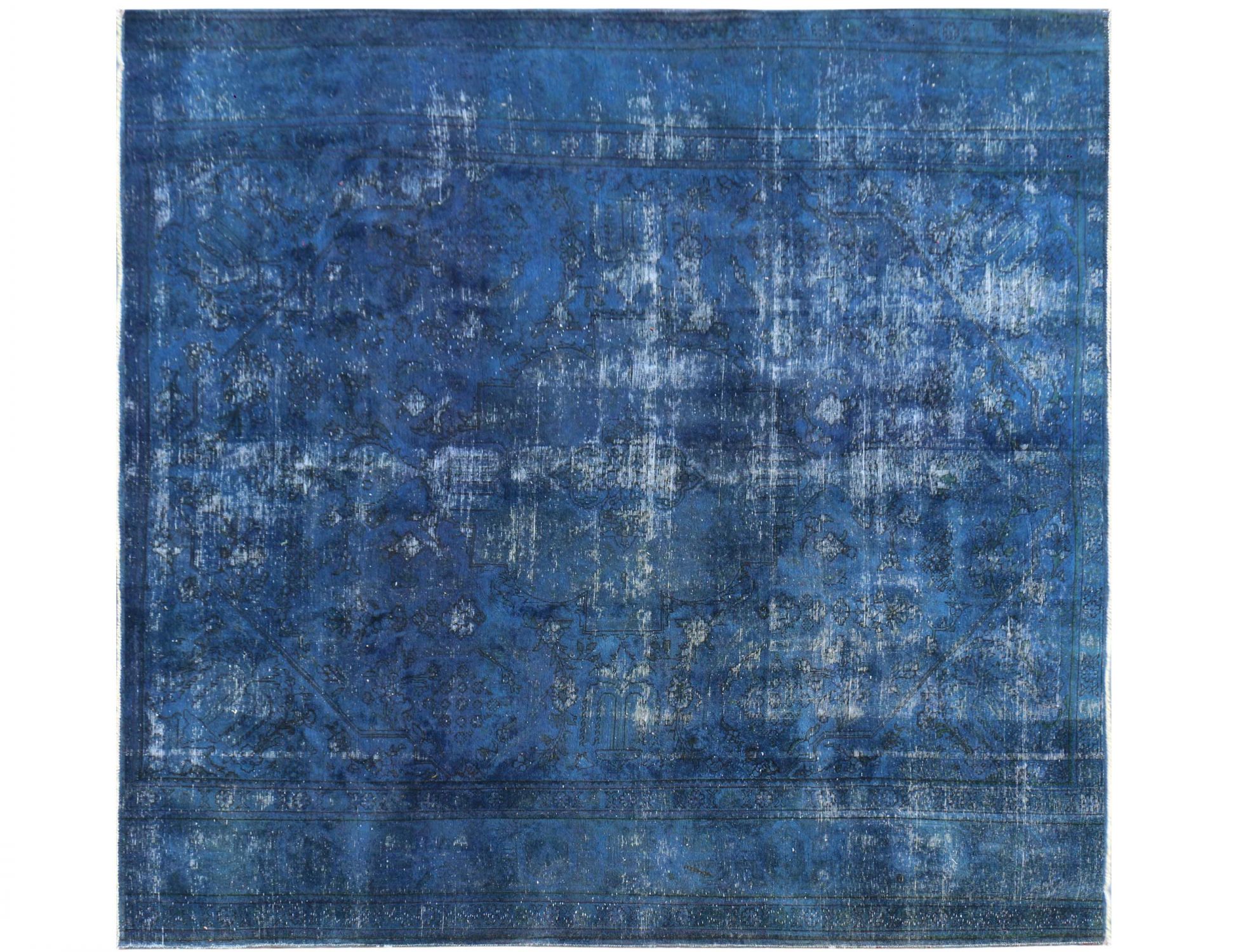 Quadrat Vintage Perserteppich  blau <br/>290 x 290 cm
