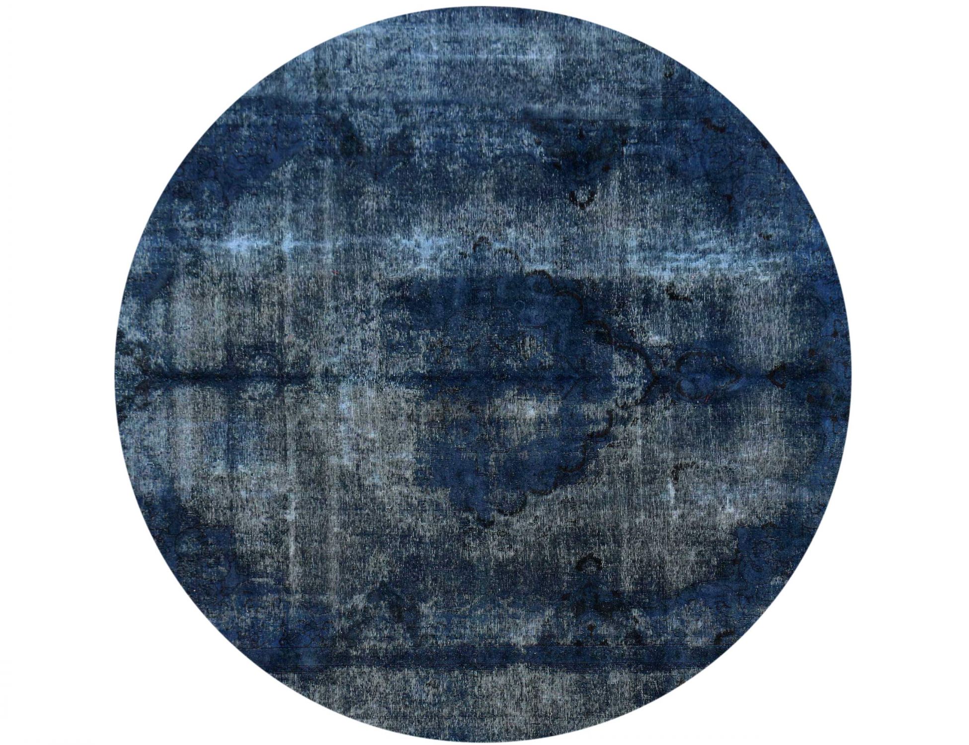 Rund Vintage Perserteppich  blau <br/>292 x 292 cm