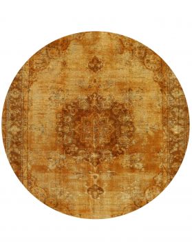 Round Vintage Carpet  yellow  <br/>290 x 290 cm
