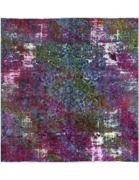 Square Vintage Carpet  multicolor  <br/>217 x 217 cm