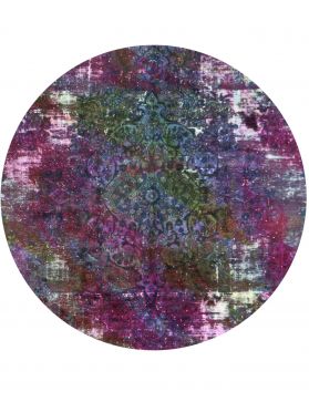 Round Vintage Carpet  multicolor  <br/>217 x 217 cm