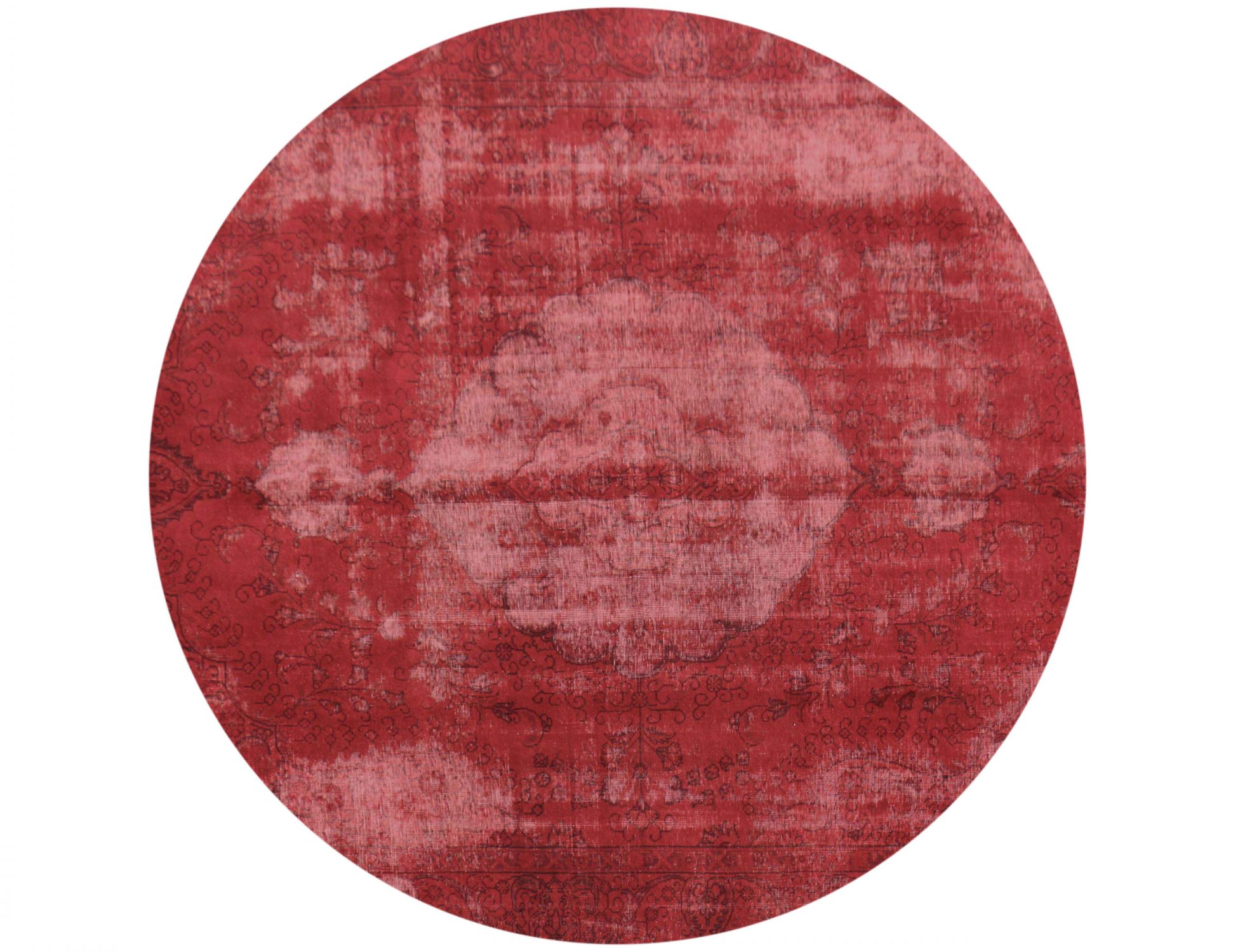 Alfombra vintage  rojo <br/>277 x 277 cm